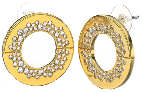 Biojoux Thalindra Orecchini In Acciaio Medicale Gold Plated