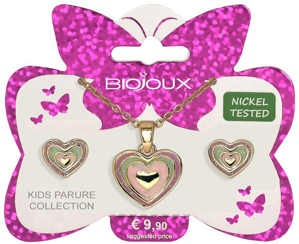 Biojoux Deep Heart Parure Con Collana E Orecchini Acciaio Medicale Gold Plated — confronto prezzi