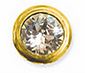 Biojoux Gold Bezel Orecchini In Acciaio Medicale Stainless Steel