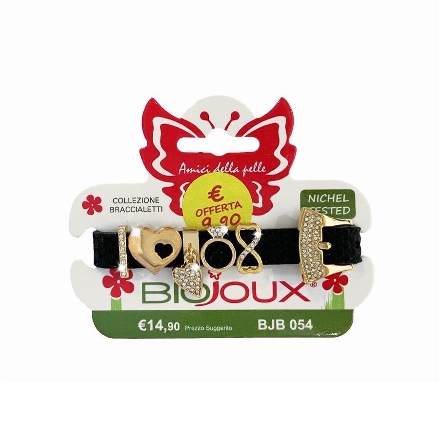 Biojoux Black True Love Braccialetto In Silicone