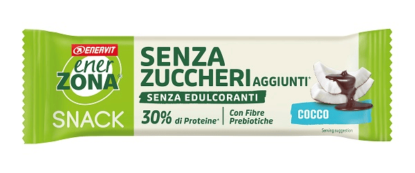 EnerZona Snack Barretta Proteica Gusto Cocco e Cioccolato Senza Zuccheri Aggiunti 33 gr