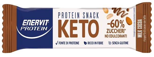 Enervit Protein Snack Keto Milk Cocoa Barretta di Frutta Secca Ricoperta da Cacao e Latte 35 gr — confronto prezzi