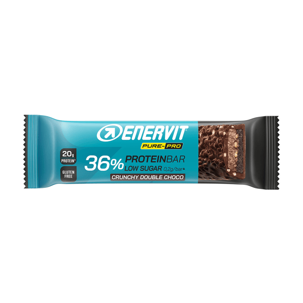 Enervit Pure Pro Barretta Proteica Post-Allenamento 36% Crunchy Double Choco 55 gr