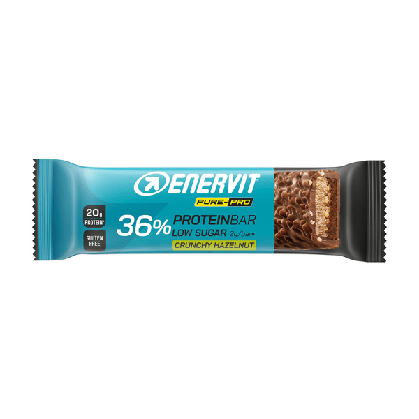 Enervit Pure Pro Barretta Proteica Post-Allenamento 36% Crunchy Hazelnut e Cioccolato al Latte 55 gr