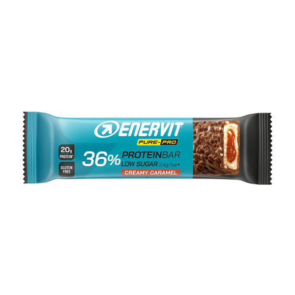 Enervit Pure Pro Barretta Proteica Post-Allenamento 36% Gusto Caramello 55 gr