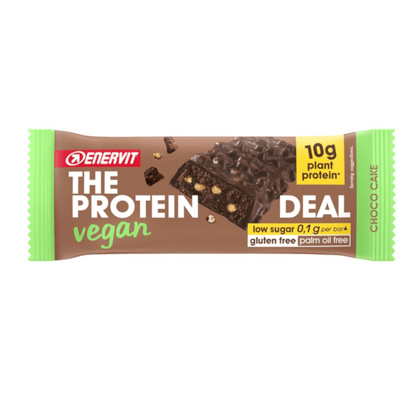 Enervit The Protein Deal Choco Cake Vegan Barretta Protetica Cioccolato Fondente 40 gr