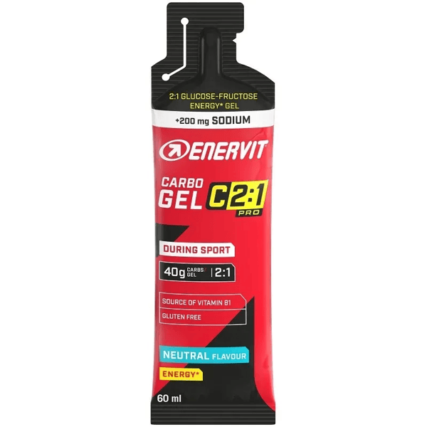 Enervit C2:1 Pro Carbo Gel 60 ml Sodio Neutral Integratore per Energia Rapida e Costante per Sportivi