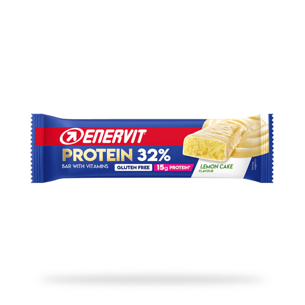 Enervit Protein 32% Lemon Cake 40g Barretta Proteica per Massa Muscolare