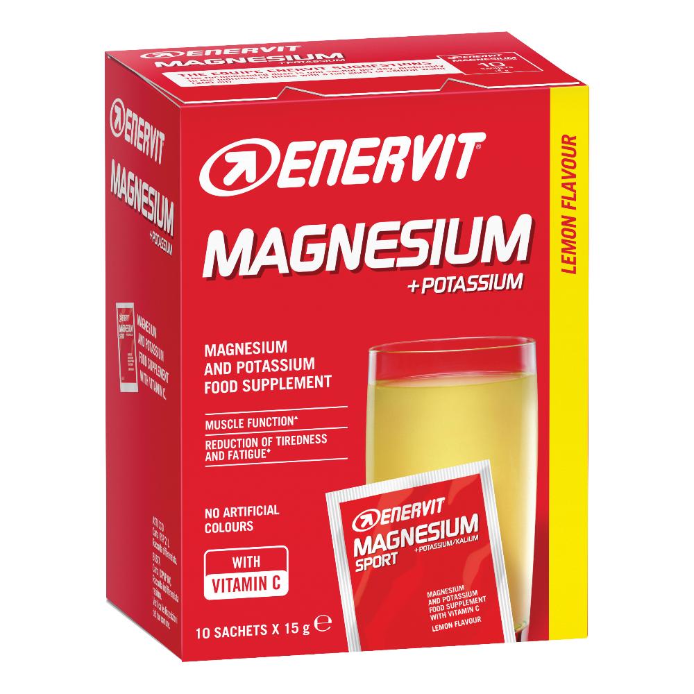 Enervit Sport Magnesio e Potassio Integratore per Sportivi Astuccio da 10 buste Gusto Limone