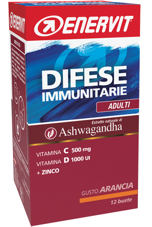 Enervit Difese Immunitarie Adulti | Integratore Vitamina C D Zinco Ashwagandha | 12 Bustine — confronto prezzi