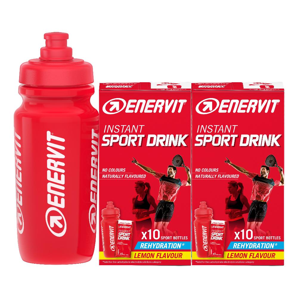 ENERVIT SPORT INSTANT SPORTDRINK PROMO 1 ASTUCCIO DA 10 BUSTINE + 1 BORRACCIA 500 ML