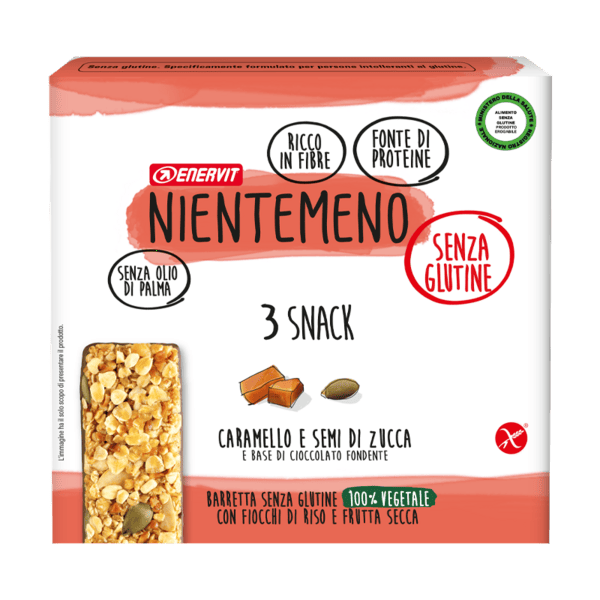 Enervit Nientemeno Snack Barretta Caramello e Semi di Zucca 3 x 23 gr — confronto prezzi