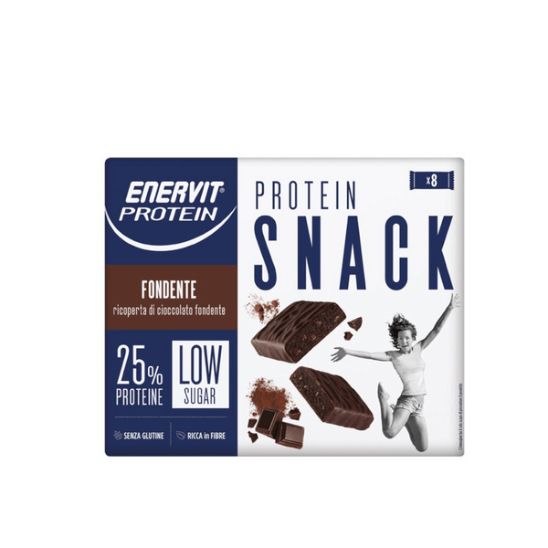 Enervit Protein Snack Low Sugar Barretta Proteica Cioccolato Fondente 8 Barrette