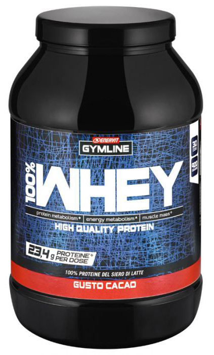 GYMLINE 100% WHEY CONC CACAO900G