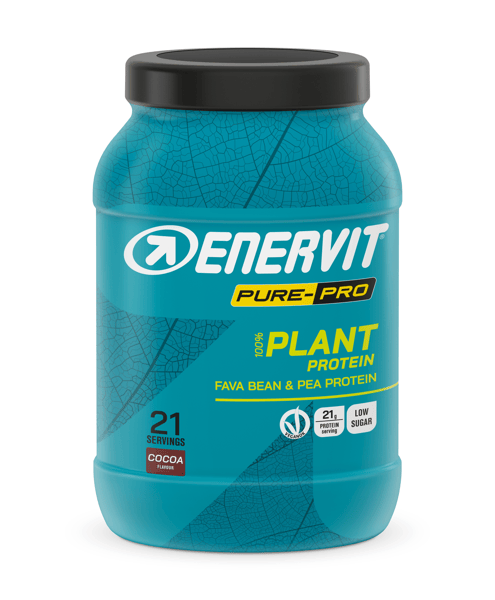 Enervit Pure-Pro 100% Plant Protein Integratore Di Proteine Vegetali Di Fava E Pisello Gusto Cacao 630 gr