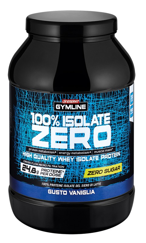 GymLine 100% What Protein Iso Zero - Proteine del Siero del Latte - Gusto Vaniglia