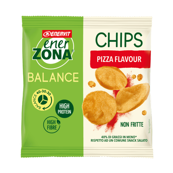 Enerzona Chips 40-30-30 Snack di Soia Gusto Pizza 1 Mini-pack