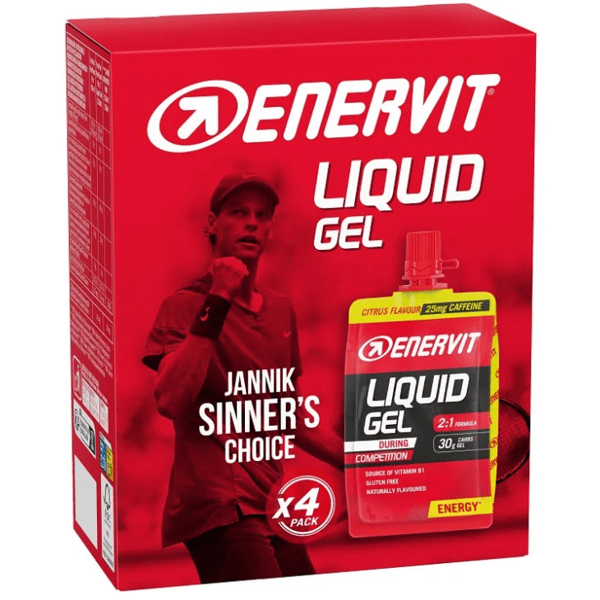 Enervit Sport Gel Energetico Citrus Con Agrumi e Caffeina 4 Pezzi