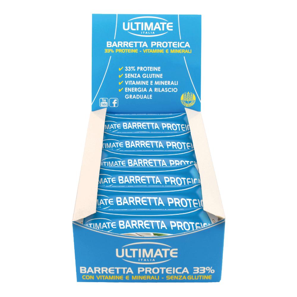 Ultimate Barretta Proteica Con Vitamine E Minerali 24 Pezzi Gusto Cocco