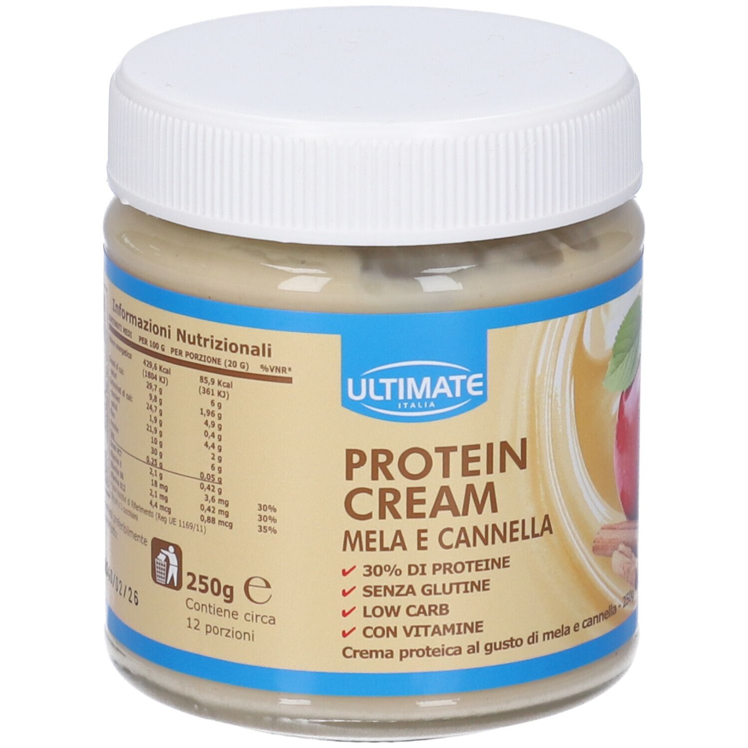 Ultimate Protein Cream Mela Cannella 250 g Crema