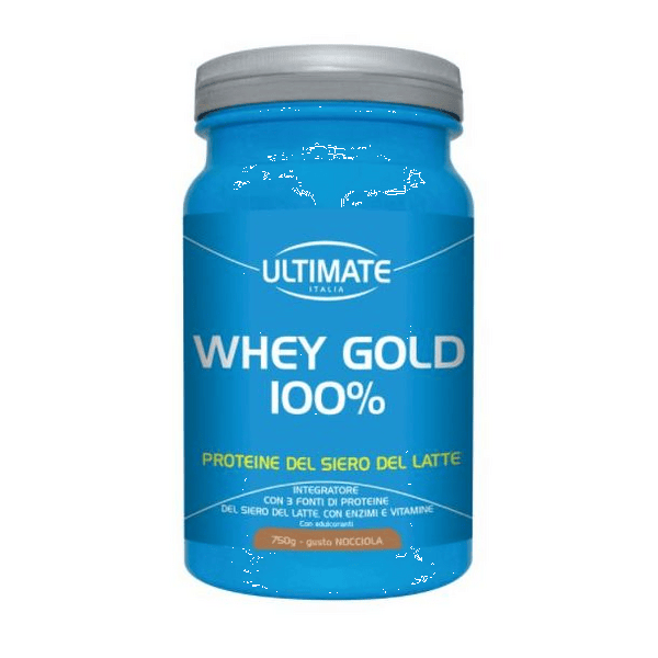 Ultimate Sport Whey Gold 100% Integratore Proteico Gusto Nocciola 750 g