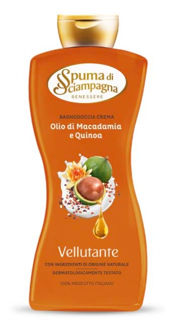 SPUMA DI SCIAMPAGNA - BAGNODOCCIA CREMA OLIO DI MACADAMIA E QUINOA