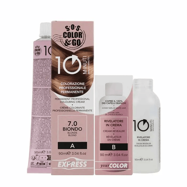 SOS Color & Go Set Colorazione Permanente Capelli in 10 Minuti 7.0 Biondo — confronto prezzi