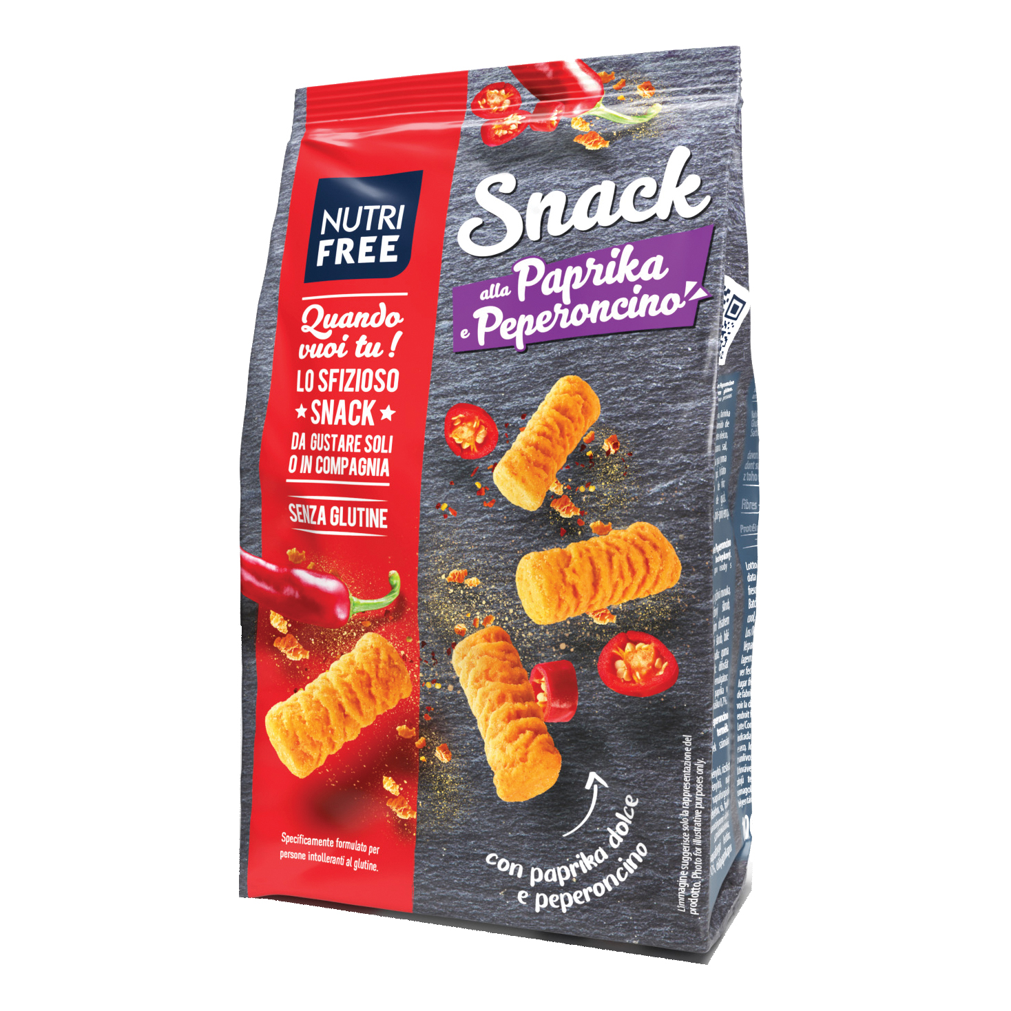 Snack Salati Senza Glutine gusto Paprica e Peperoncino - Nutrifree 100 g