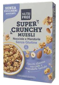 Super Crunchy Muesli Senza Glutine Nocciole e Mandorle - Nutrifree 300 g