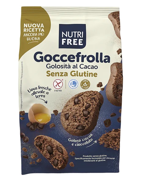 Nt Food Nutrifree - Goccefrolla Golosità al Cacao Biscotti Senza Glutine, 300g