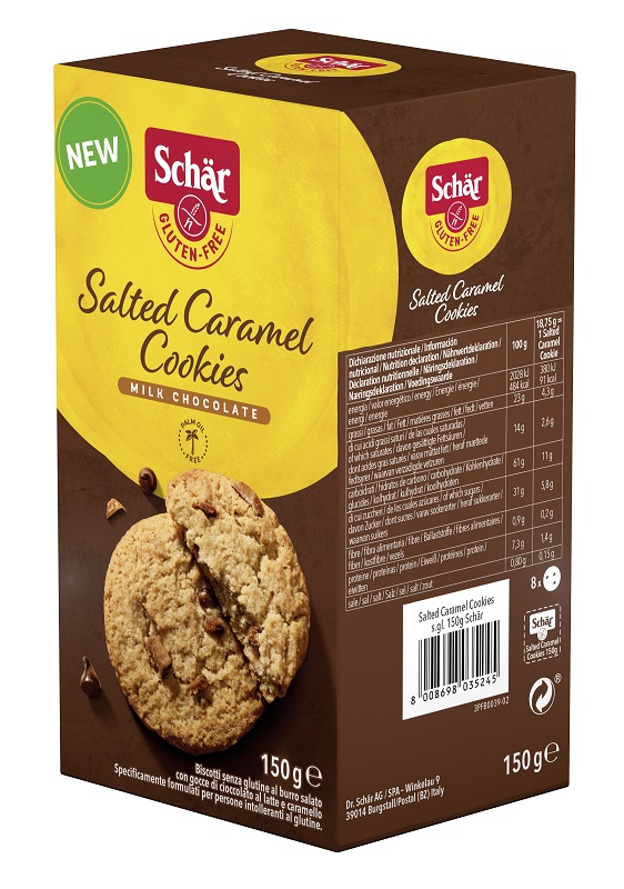 Schar salted caramel cookies con gocce di cioccolato al latte e caramello 150 g — confronto prezzi