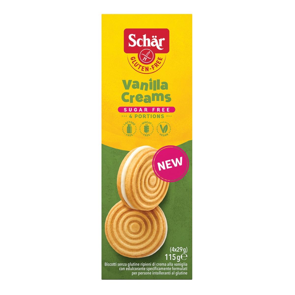 Schar sugar free vanilla creams 115 g — confronto prezzi