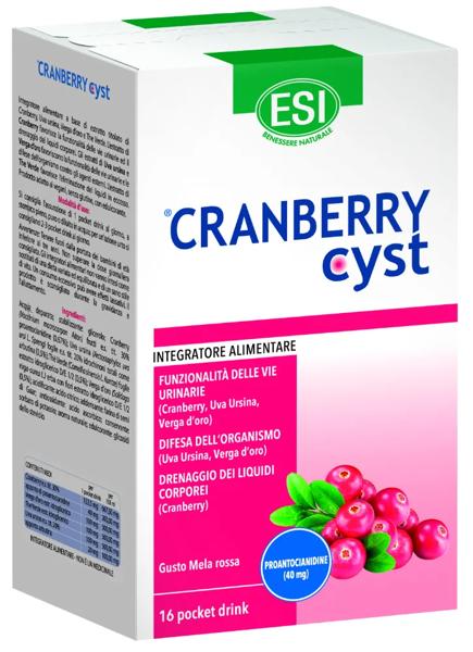 Esi Cranberry Cyst Pocket Drink Integratore Benessere Vie Urinarie 16 Pocket Drink