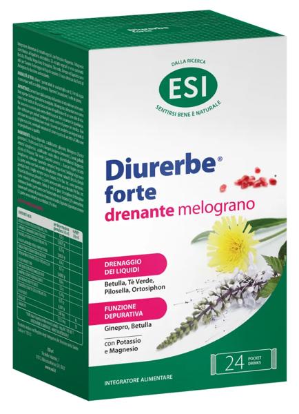 ESI Diurerbe Forte Integratore Magnesio 24 Drink Pochet Melograno