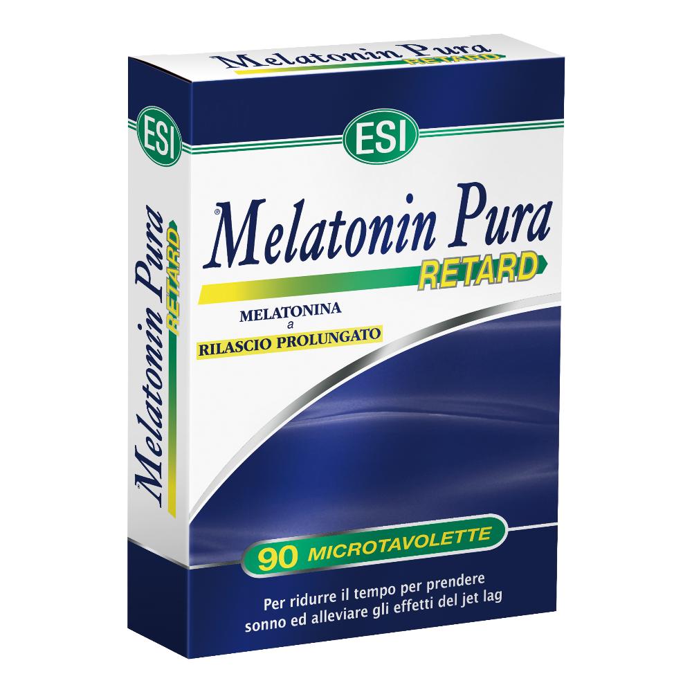 ESI Melatonin Pura Retard - Integratore alimentare per i disturbi del sonno, 90 microtavolette