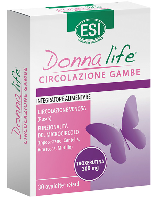 Esi Donna Life circolazione gambe per drenare gambe pesanti e gonfie 30 ovalette