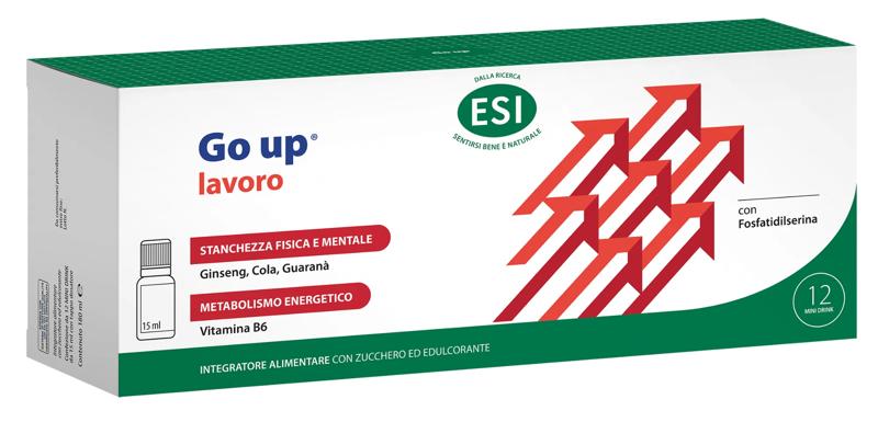 Esi Energy Line Lavoro Integratore per Stanchezza Fisica e Mentale 12 Mini Drink Gusto Mela Rossa