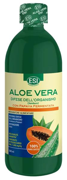 Esi Aloe Vera Integratore per Migliorare le Difese Naturali dell'Organismo 500 ml di Puro Succo