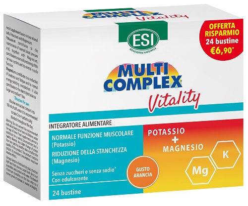 ESI - MULTICOMPLEX VITALITY , MAGNESIO+POTASSIO , 24 BUSTINE — confronto prezzi