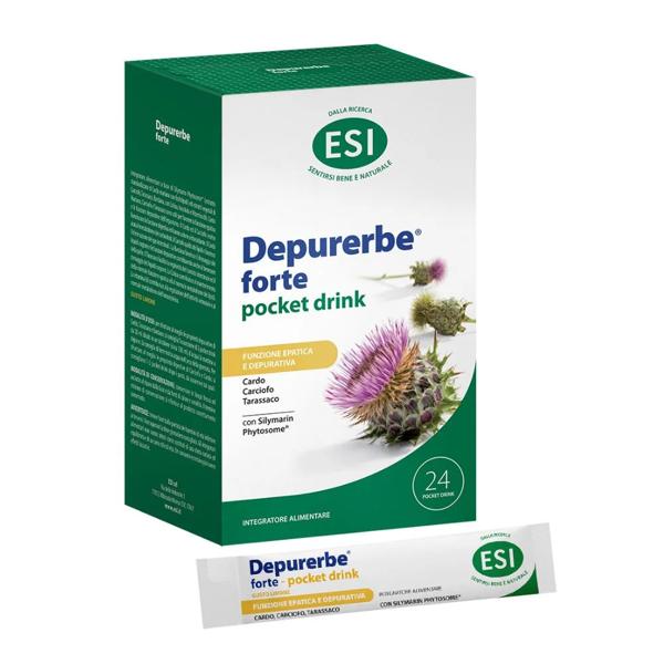 Depurerbe Forte Integratore Funzione Epatica Senza Glutine 24 Pocket Drink