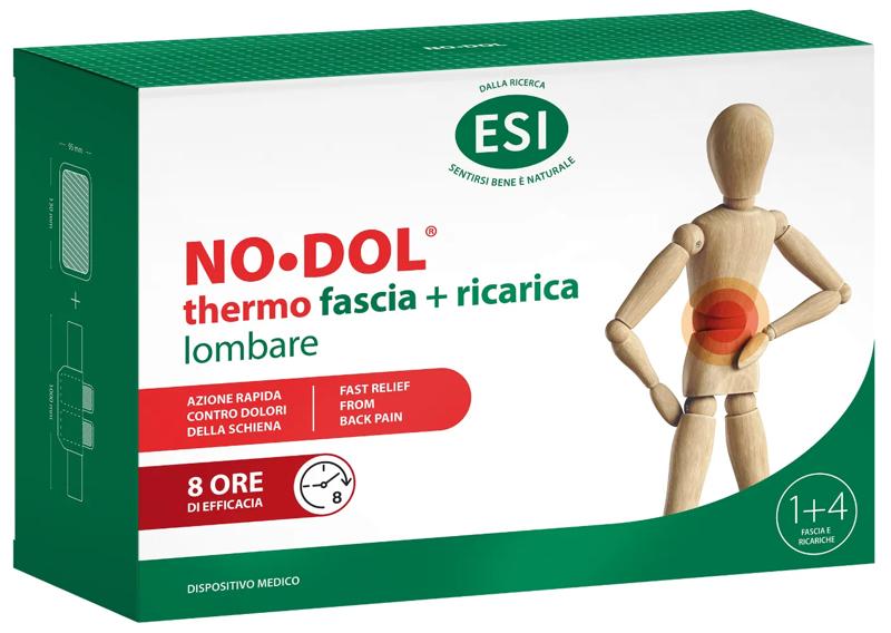 ESI No Dol Thermo Fascia + Ricarica Lombare per Dolori alla Schiena 1+4 Pezzi