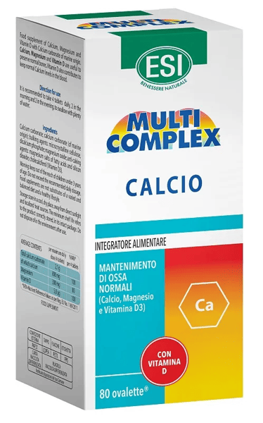 Esi Multi Complex Calcio 80 Ovalette Integratore di Vitamina D per Mantenimento di Ossa Normali