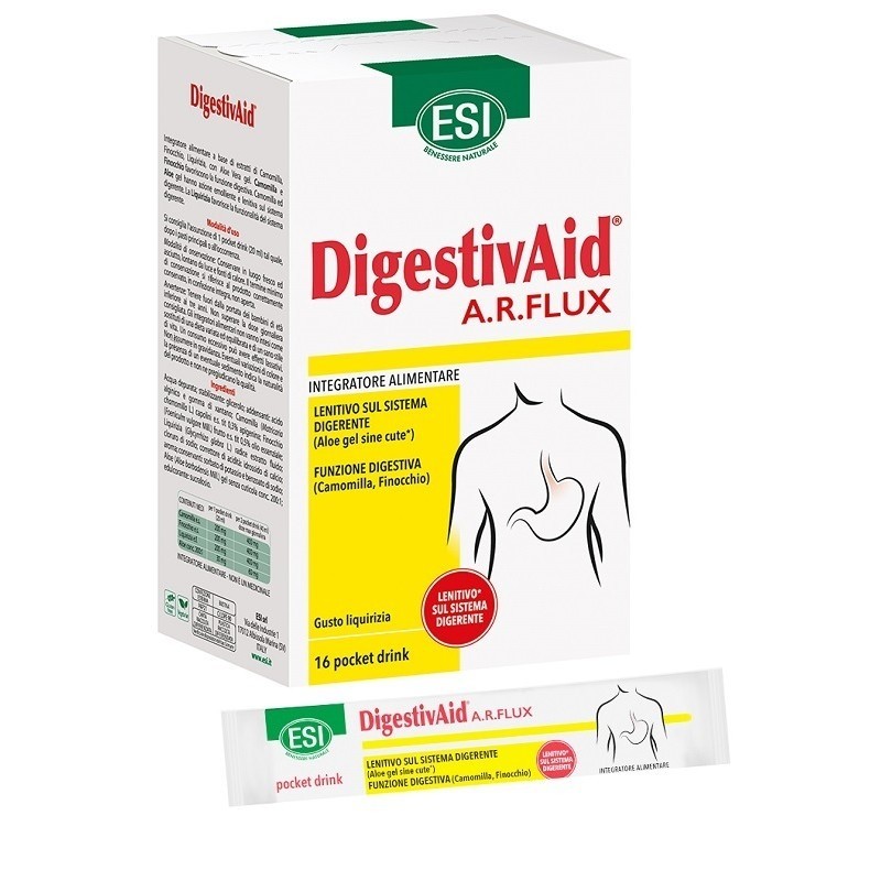 Esi Digestivaid Ar Flux per Digestione e Benessere Gastrico 16 Pocket Drink da 20ml — confronto prezzi