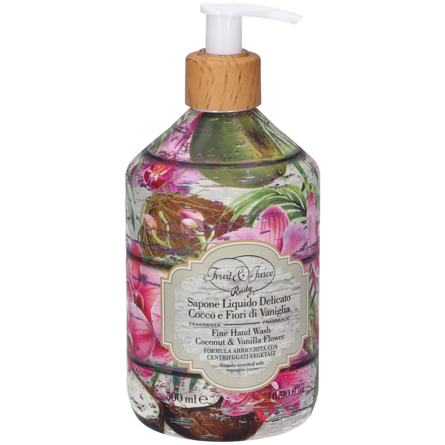Rudy Profumi Sapone Liquido Fruit & Juice Cocco e Fiori di Vaniglia 500 ml liquido