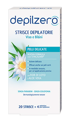 Depilzero Strisce Depilatorie Viso e Bikini 20 Pezzi + 4 Salviette — confronto prezzi