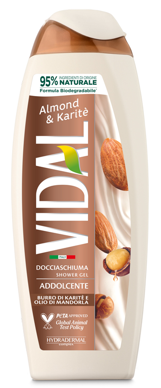 VIDAL - Almon &amp; Karitè - Bagnodoccia Addolcente - Burro Di Karitè E Olio Di Mandorla 250 Ml
