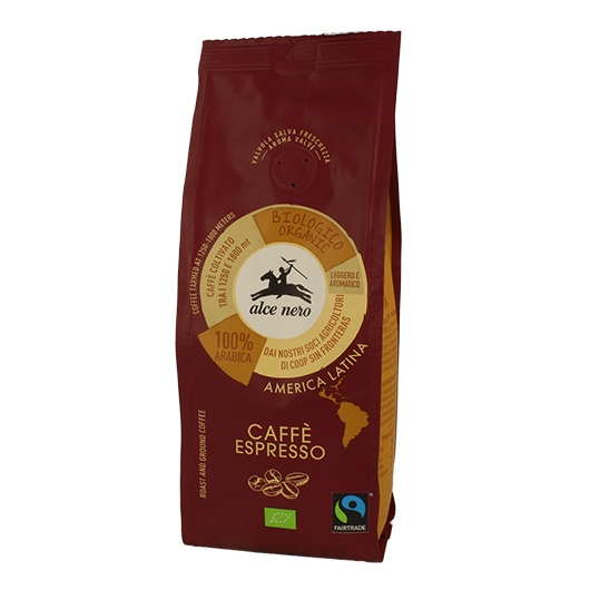 Alce Nero Caffè 100% Arabica per Espresso Biologico 250 g