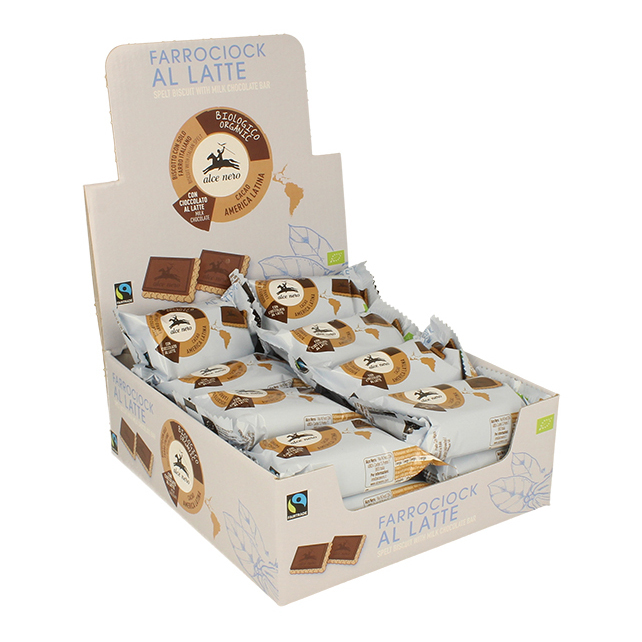Biscotto di farro e cioccolato al latte bio fairtrade 28 g