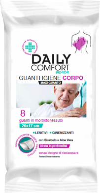 Daily comfort senior guanto detergente 8 pezzi