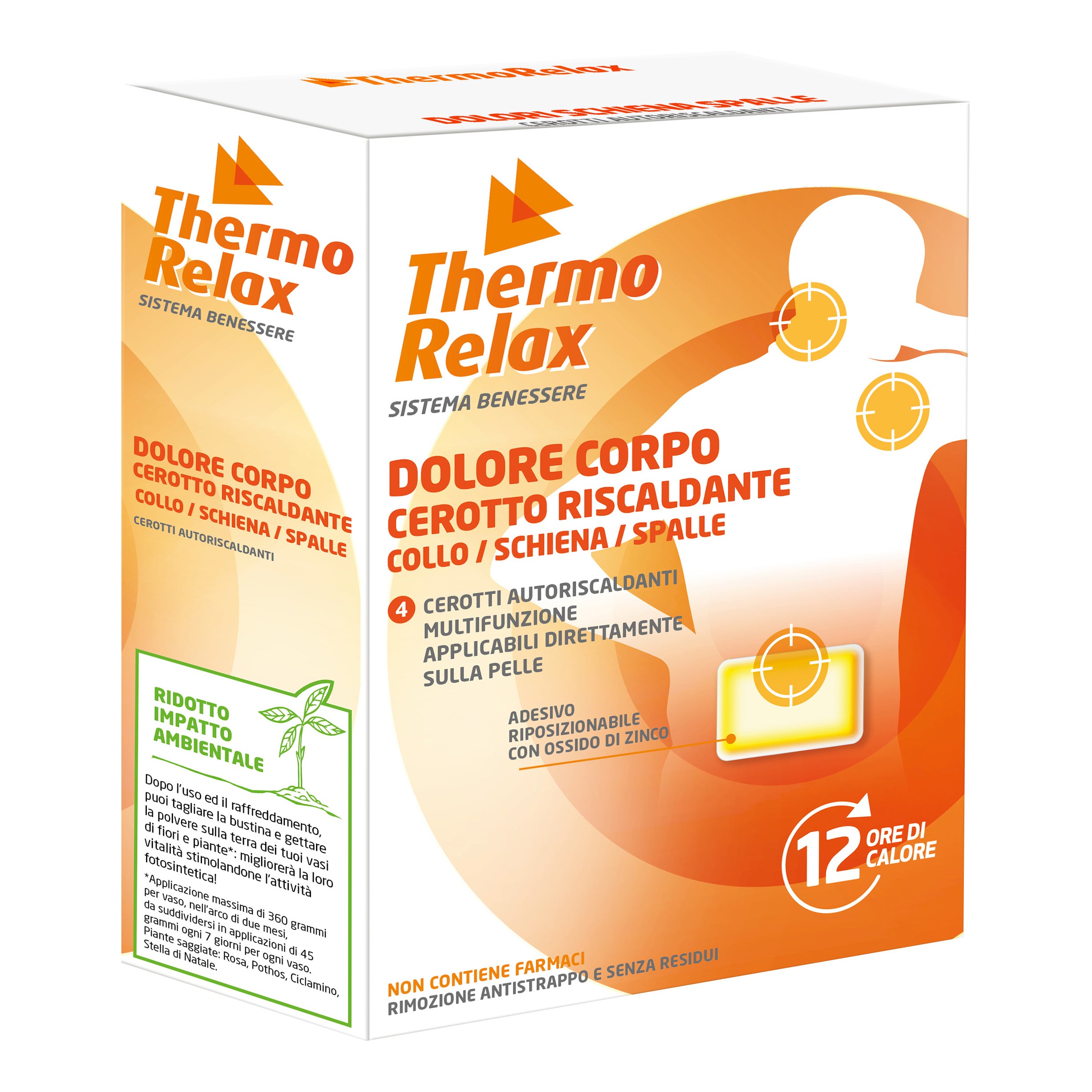 Thermorelax cerotto corpo autoriscaldante 4 pezzi